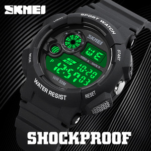 Skmei Sport Watch Digital Men's Waterproof 50M <b>Led</b> Light Alarm <b>Clock</b> Plastic Strap Outdoor Sports Watch - Product Image 2