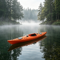 Kayak en plastique LLDPE blanc en promotion, kayak de surf durable pour les passionnés de sports nautiques