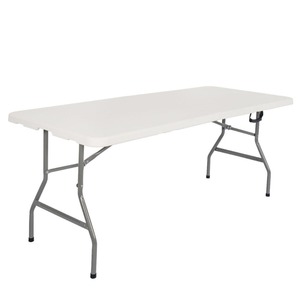 Panneau DHPE de haut niveau 4.0cm cadre en acier coréen pliant et <span class=keywords><strong>Table</strong></span> <span class=keywords><strong>pliante</strong></span> <span class=keywords><strong>Table</strong></span> à coudre et <span class=keywords><strong>Table</strong></span> <span class=keywords><strong>pliante</strong></span> de cafétéria - Product Image 1