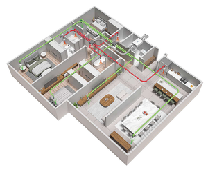EVIPO Ceiling Mounted Home Residential ERV Ventilation <strong>Unit</strong> HRV Mechanical Ventilation Fresh <strong>Air</strong> Recuperator Heat Recovery <strong>Unit</strong> - Product Image 3