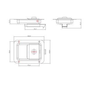 Thép không gỉ xe tải xử lý <span class=keywords><strong>Latch</strong></span> hộp công cụ khóa xe lõm mái chèo <span class=keywords><strong>Slam</strong></span> chốt - Product Image 6