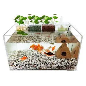 Crystal Clear Acrylic Aquarium Fish Tank For Fish Turtle Plant Keeping