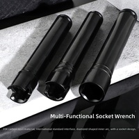 Jeu de douilles à chocs extra longues de 200 mm, en acier au carbone robuste, douilles profondes de 22-27 mm pour clé à chocs électrique