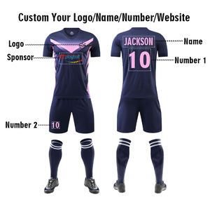 100% 涤纶数码印花透气网布短袖足球背心 2025 定制男式复古足球球衣套装男女通用 - Product Image 2