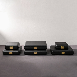 FANXI Jewelry Packaging <b>Boxes</b> <b>Black</b> PU Leather Microfiber Travel Jewelry Storage Box - Product Image 6