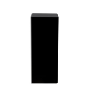 Présentoir personnalisé en marbre noir mongol, colonne rectangulaire verticale autoportante en pierre durable pour halls d'hôtel (échantillon) - Product Image 1