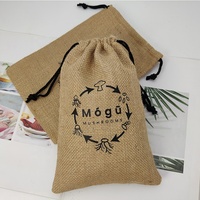 Sac d'emballage de champignons en Jute avec Logo personnalisé, sac à cordon en Jute pour le stockage des aliments