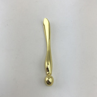 Petite cuillère spatule en alliage de zinc pour le visage, rouleau pour crème pour les yeux, masques faciaux, logo personnalisé, certifié ISO9001, emballé