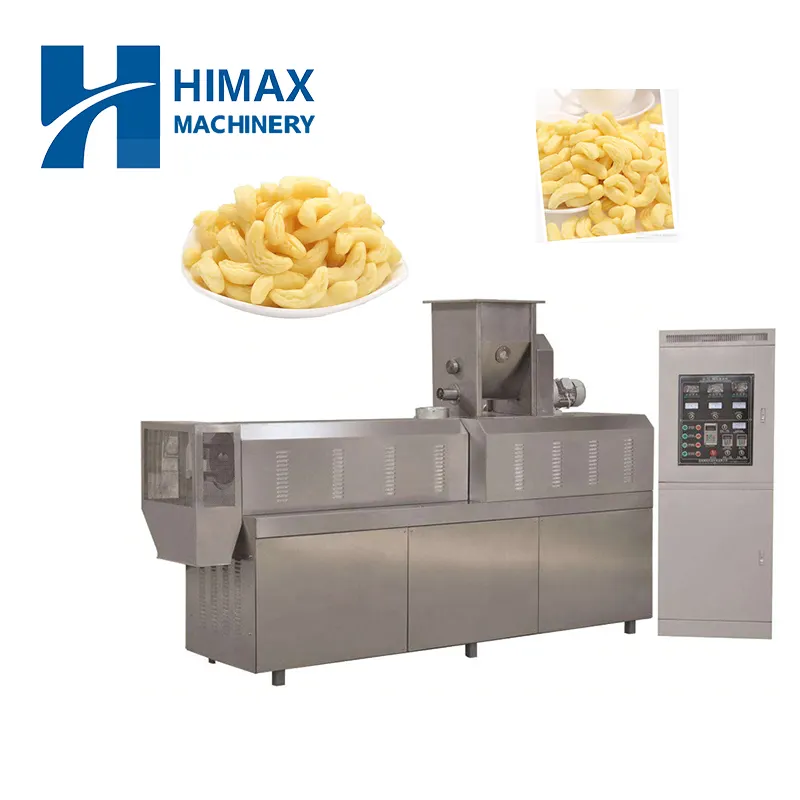 500kg Per Hour Puffing Crispy Snack Food Extruder Machine Rice Corn Puff Pellet Making Machines