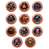 Auswahl 1oz 999 Reinkupfermünze Klassische Horrorfilm-Charakter Relief Metallkunst Halloween Sammlerstück Challenge Kunst-Münze