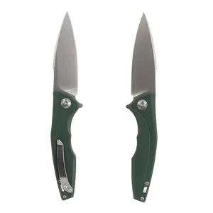 Fornitore design gratuito lama fissa D2 da 4.72 pollici lama in acciaio e manico G10 coltello da sopravvivenza coltello pieghevole coltello da caccia