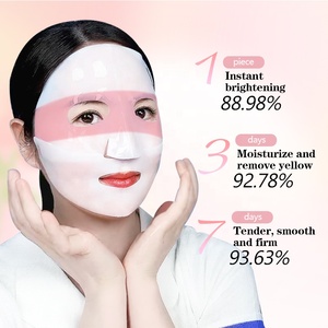 แผ่นมาส์กหน้าไฮโดรเจลคอลลาเจนสีชมพู 2 สี แบรนด์ส่วนตัว สูตรกระชับผิว ชุ่มชื้น กระจ่างใส ผลิตภัณฑ์บำรุงผิวสไตล์เกาหลี - Product Image 2