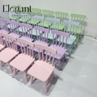 Chaise de fête d'anniversaire pour enfants en bois rose bébé