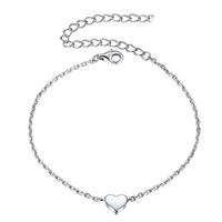 Pulsera de Corazón de Moda Europea y Americana que No se Desvanece, Minimalista, Chapada en Oro de 18K, de Acero Inoxidable, Mini Corazón