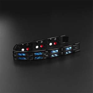 Gelang Pria Serat Karbon Magnet, Gelang Pria Kesehatan Desain Ceruk Dekorasi Tangan Aloi Baja Titanium - Product Image 4