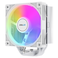 COOLLEO P50i pendingin Radiator komputer putih, pipa panas pendingin CPU Intel LGA 115X/1200/1700/1851 AM4/AM5 TDP235W