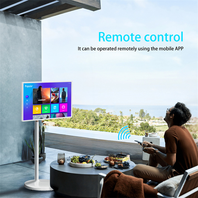 Capacitive Touch 32-Inch White LED Smart TV with 1080p HD Portable Design