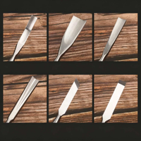 Ensemble de 12 couteaux à sculpter avec manche en bois et gouges pour le travail du bois et la sculpture