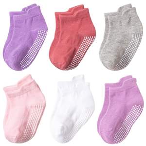 Chaussettes antidérapantes pour bébé avec picots, lot de 6 paires, chaussettes de sol pour enfants, chaussettes pantoufles d'intérieur pour garçons et filles, chaussettes antidérapantes pour premiers pas - Product Image 3