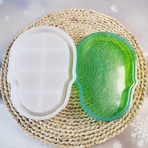 Moules de coulée en résine faits à la main pour bricolage ornements décoratifs Ins Style Silicone outils de bureau plateau de rangement moule X0011-2 - Product Image 6