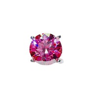 Bestseller Hochkarätiger Fancy-Farbiger Diamant 20-Karat Farbenfroher Rosa Moissanit-Diamant Ringe Schmuck für Damen