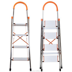 Échelle domestique en acier inoxydable à 3/4/<span class=keywords><strong>5</strong></span>/6 <span class=keywords><strong>marches</strong></span>, prix abordable, pliable, avec <span class=keywords><strong>marches</strong></span> antidérapantes et main courante, légère - Product Image 4