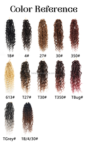 Extensiones de cabello sintético tipo rastas cortas Gypsy River Goddess con rizos, trenzas de ganchillo bohemias rizadas, rizos profundos naturales. - Product Image 6