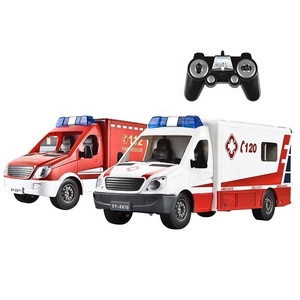 Coche de <span class=keywords><strong>control</strong></span> remoto eléctrico de alta calidad, vehículo de rescate, camión de <span class=keywords><strong>bomberos</strong></span>, radiocontrol, juguetes de hobby con música, 1:18 - Product Image 1