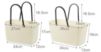 Panier fourre-tout en PVC imitation osier de style japonais, vente en gros d'usine, pour pique-nique, rangement de fruits/légumes, utilisation dans la salle de bain, articles divers