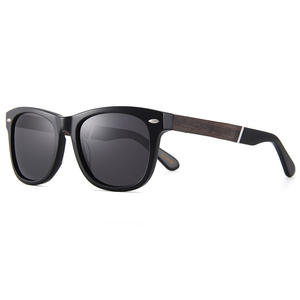Lunettes de soleil polarisées DUNGU AW8022 en bois et acétate TAC, monture carrée tendance, légères et confortables, protection UV, monture intégrale - Product Image 6