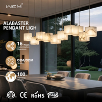 Lustre créatif en albâtre pour designer, abat-jour en marbre, lampe suspendue pour hôtel, salle à manger, îlot de cuisine, décoration
