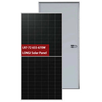 Panel Solar Monocristalino de Alta Potencia Hi-MOX10 LR7 72HVHF 640-670W, 24.8% de Eficiencia, Marco de Aleación de Aluminio Anodizado