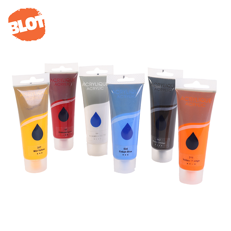 Оптовая продажа нетоксичные художественной росписи 6 видов цветов 75 мл акриловая краска цвета