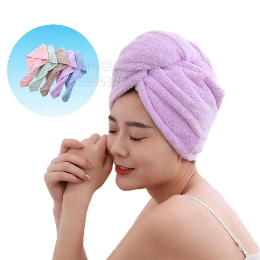 Speciale Aanbieding Thuis Satijn Geweven Magische Super Absorberende Badhanddoek Instant Droog Haar Cap Sneldrogend Haar Handdoek