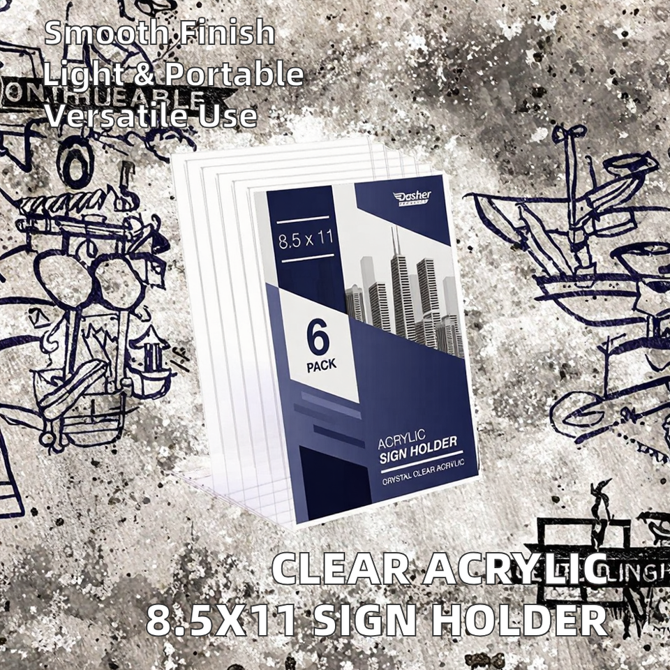 Soporte de letrero acrílico de 8,5x11 marcos de fotos de doble cara de ...