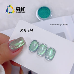 SH 3D titanio Ojo de Gato Azul Polvo de uñas láser polarizado camaleón pigmento de ojo de gato para imán de Arte de uñas - Product Image 5