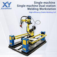 Station de travail robotisée automatique pour le soudage d'alliages d'aluminium, robot simple, double station avec base de montage personnalisée