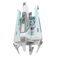 Casing PC Mecha Space NPC ALSEYE, Desain Baru Bergaya Futuristik Micro ATX/ITX, Pendingin Cair 360mm, Casing & Tower Komputer Gaming