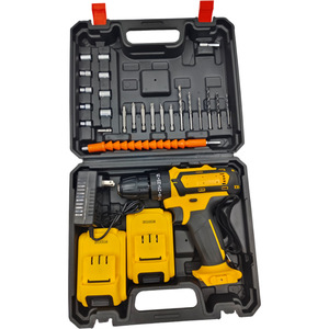 Perceuse rechargeable au lithium-ion, kit batterie 21V, percussion à double vitesse, multifonction, portative - Product Image 3