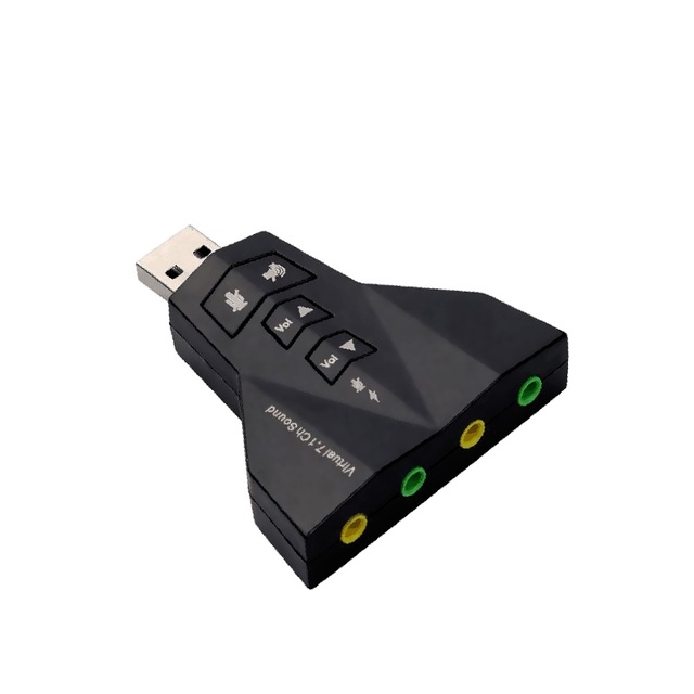 3D External Usb Audio 3D Virtual 7.1 Channel USB 2.0 Audio Adapter Airplane Double Sound Card