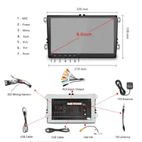 Écran d'autoradio 2Din, Android Auto, Carplay, 9 pouces, Volkswagen Skoda Octavia Golf 5 6 Touran Passat B6 Polo Jetta, multimédia