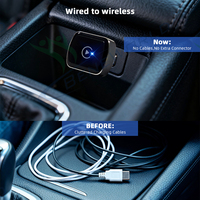 Adaptador Inalámbrico para Auto, Convierte Carplay con Cable a Inalámbrico, Compatible con Android Auto, Fácil Instalación para Todos los Autos