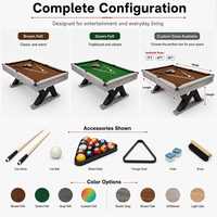 Table de jeu multifonctionnelle 3 en 1 en bois pour l'intérieur, billard, table de billard, table à manger multifonctionnelle pour le divertissement familial