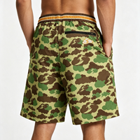 Shorts de sport pour hommes à séchage rapide et respirants, pour l'entraînement et la course, avec taille élastique et motif tissé, shorts tendance