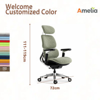 Fauteuil de direction texturé vert avec dossier divisé, appui-tête et coussin lombaire séparés – Chaise de bureau moderne pour cadre