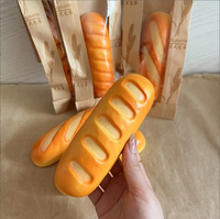 Jouet Squishy Anti-Stress en PU Souple à Remontée Lente, Simulation de Pain, Croissant, Toast