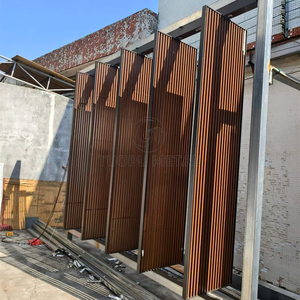 Gỗ nhìn Venetian Rèm Ốp vuông ống kem chống nắng dải kim loại mặt tiền cơ giới Shade nhôm louvers - Product Image 5