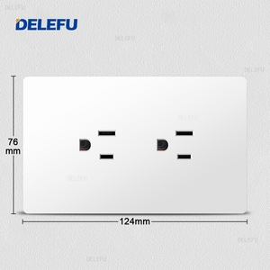 Panel DELEFU Serie H de Cuatro Colores para PC, Conexión a Enchufe Estándar Americano de 124*76mm - Product Image 6