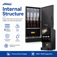 Aidewo 4-64 Distributeur automatique de café instantané en métal personnalisable pour bureau, Wi-Fi, nettoyage automatique pour thé au lait (10