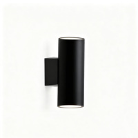 Applique murale décorative moderne à double tête LED COB étanche IP66, 10W, en alliage d'aluminium cylindrique et polycarbonate, longue portée, à économie d'énergie